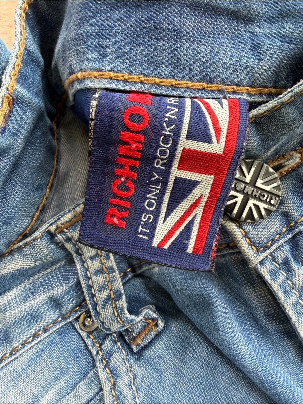 John Richmond “It’s Only Rock N Roll” Denim Shorts